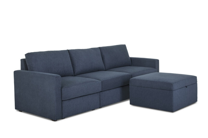 Flex Sofa with Standard Arm and Storage Ottoman