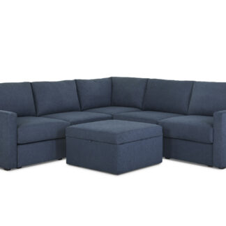 Flex 5-Seat Sectional with Standard Arm and Storage Ottoman