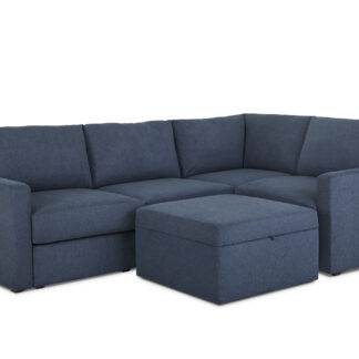 Flex 4-Seat Sectional with Standard Arm and Storage Ottoman