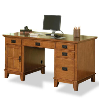 Arts & Crafts Pedestal Desk