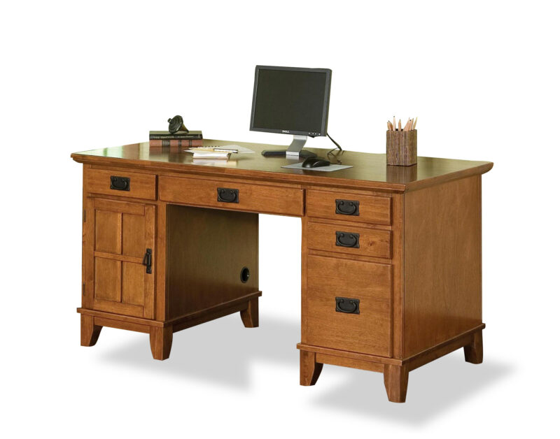 Arts & Crafts Pedestal Desk