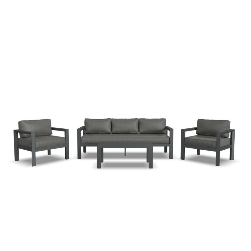 Grayton Outdoor Aluminum Sofa 4-Piece Set