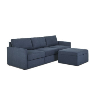 Flex Sofa with Narrow Arm and Storage Ottoman