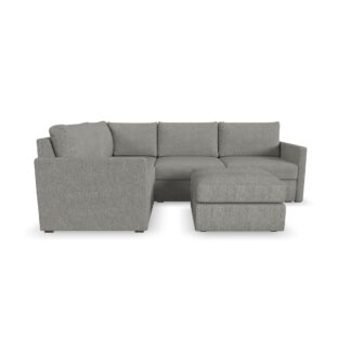 Flex 4-Seat Sectional with Narrow Arm and Ottoman