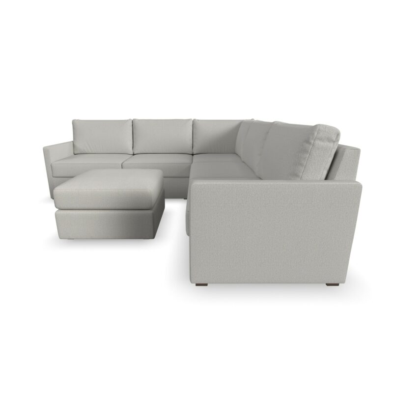 Flex 5-Seat Sectional with Narrow Arm and Ottoman