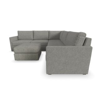 Flex 5-Seat Sectional with Narrow Arm and Ottoman