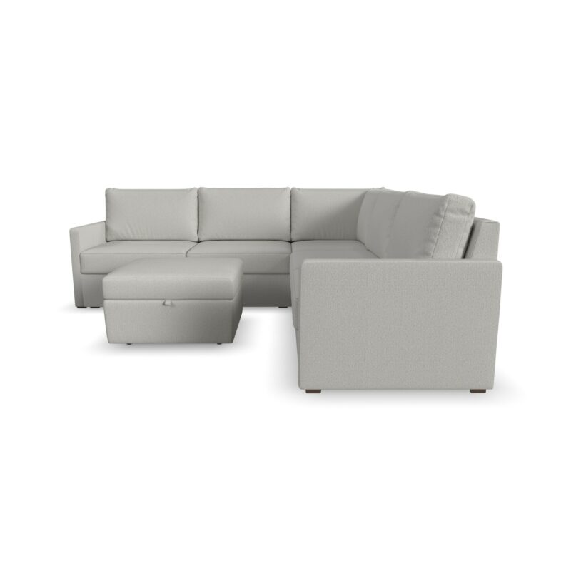 Flex 5-Seat Sectional with Narrow Arm and Storage Ottoman