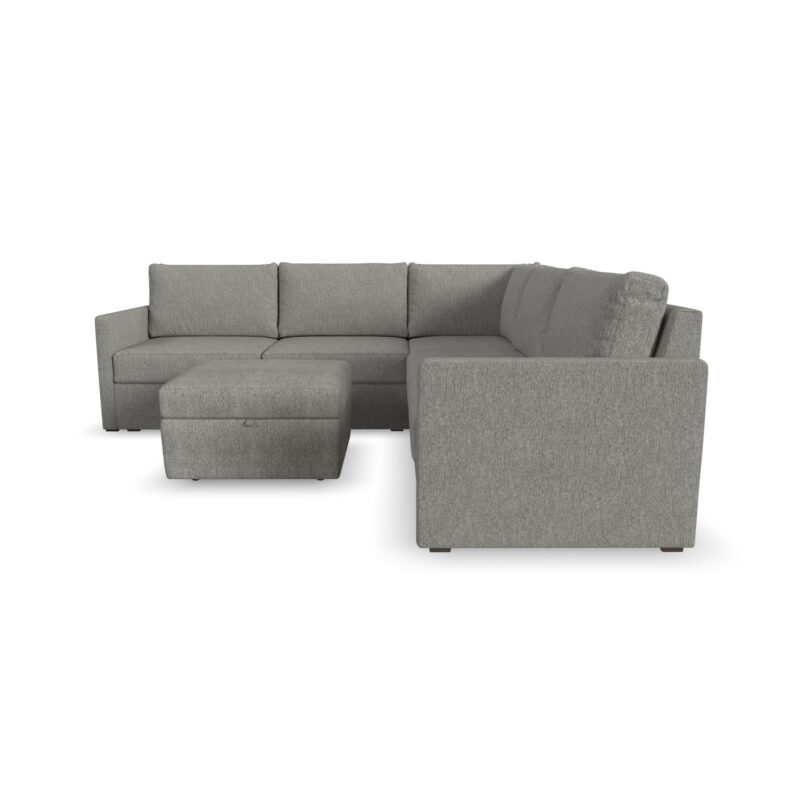 Flex 5-Seat Sectional with Narrow Arm and Storage Ottoman